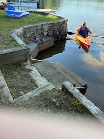 The host added an additional two kayaks so we could all enjoy them together on the pond