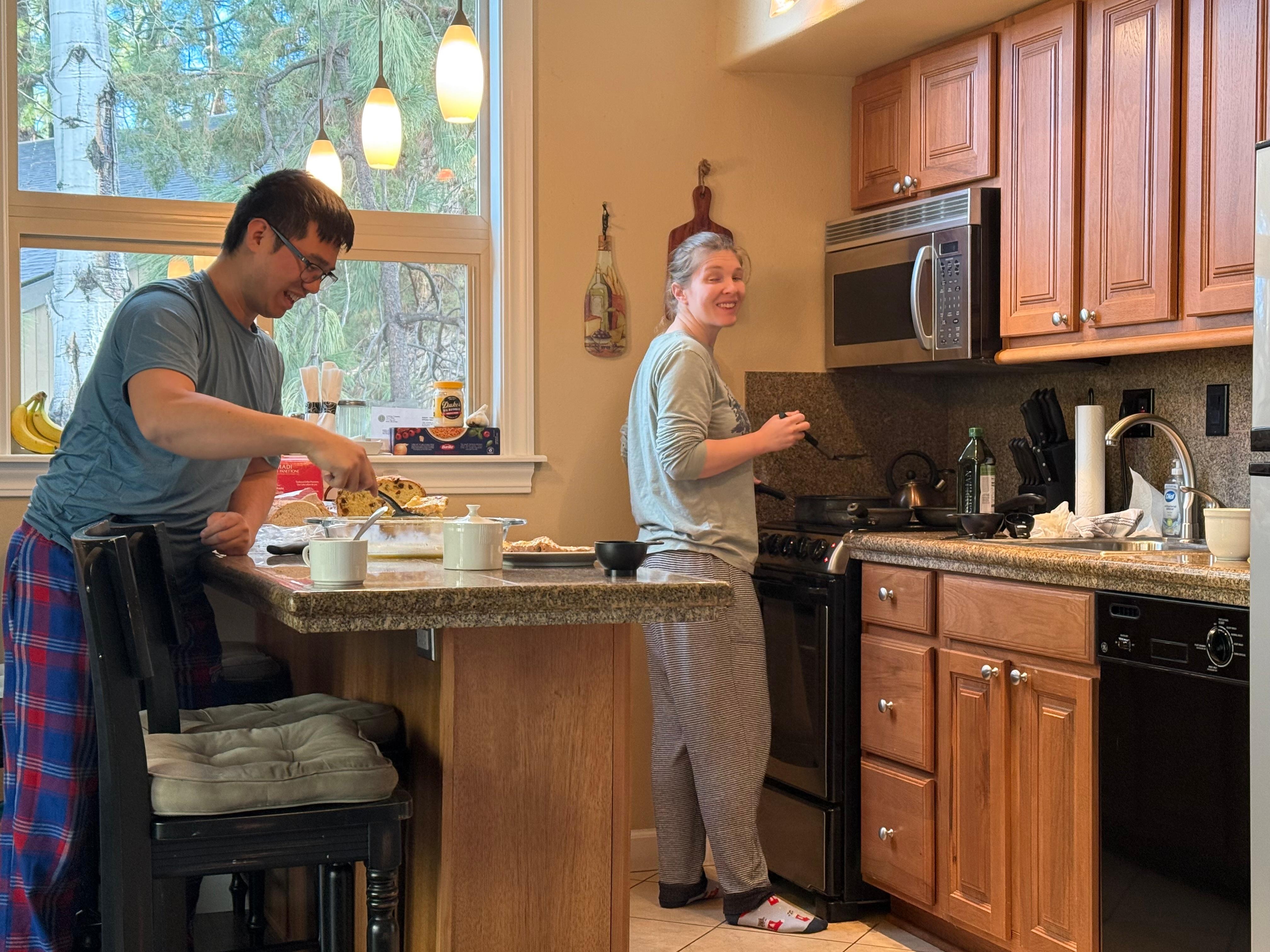 Kitchen had most things, but missing coffee filters. I used paper towels. 