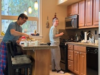 Kitchen had most things, but missing coffee filters. I used paper towels.