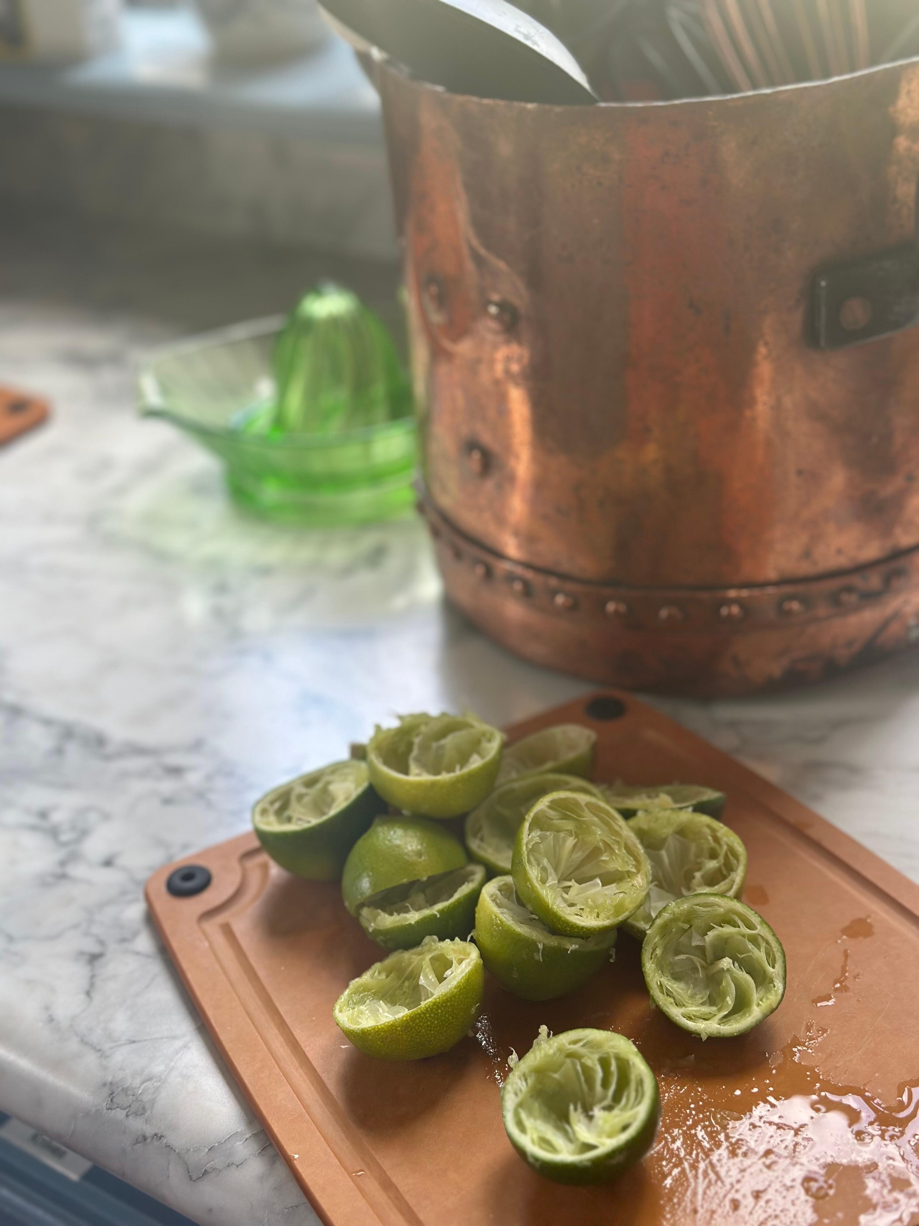 Everything we needed in the kitchen for necessary mojitos