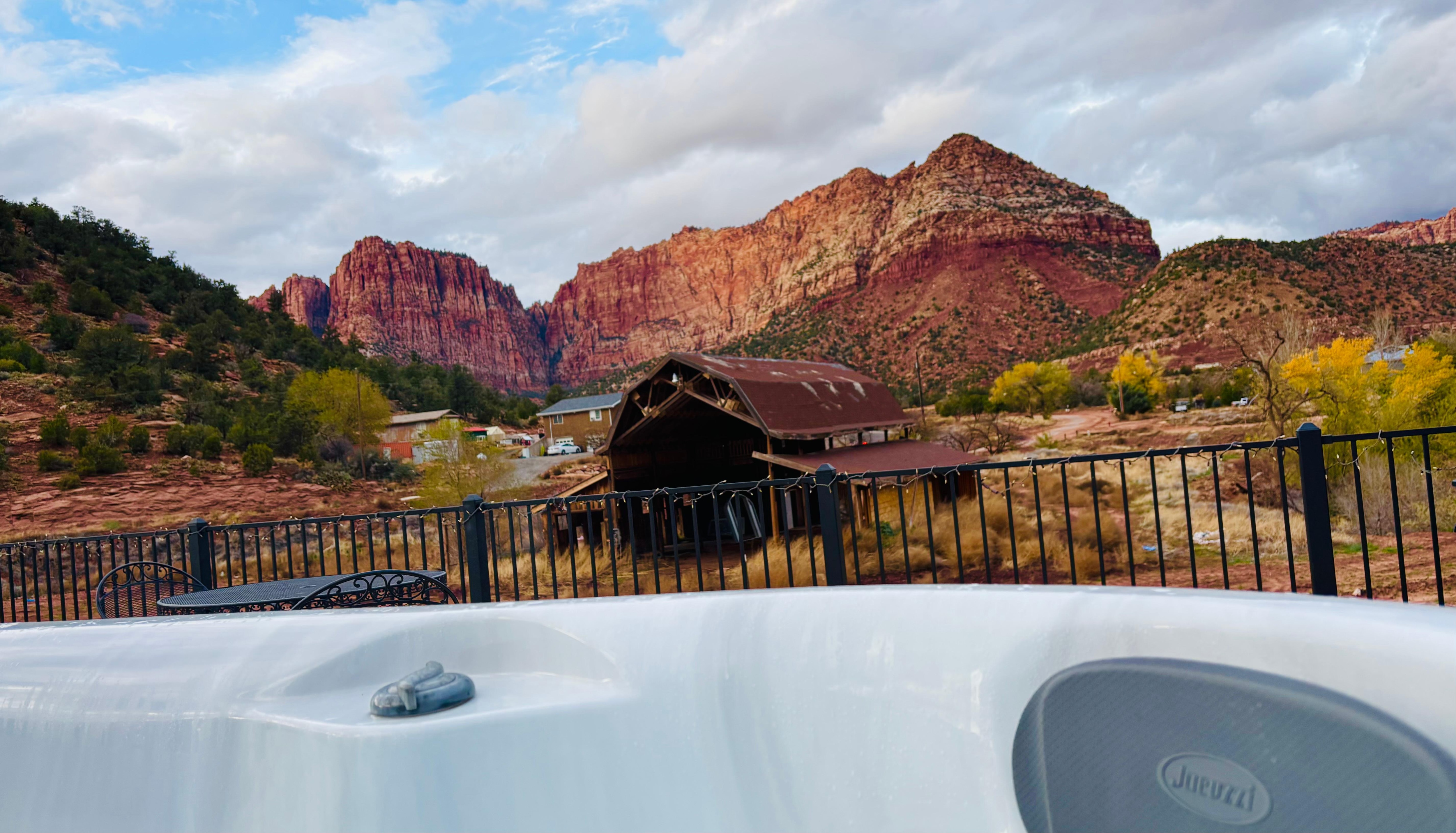 View from the hot tub