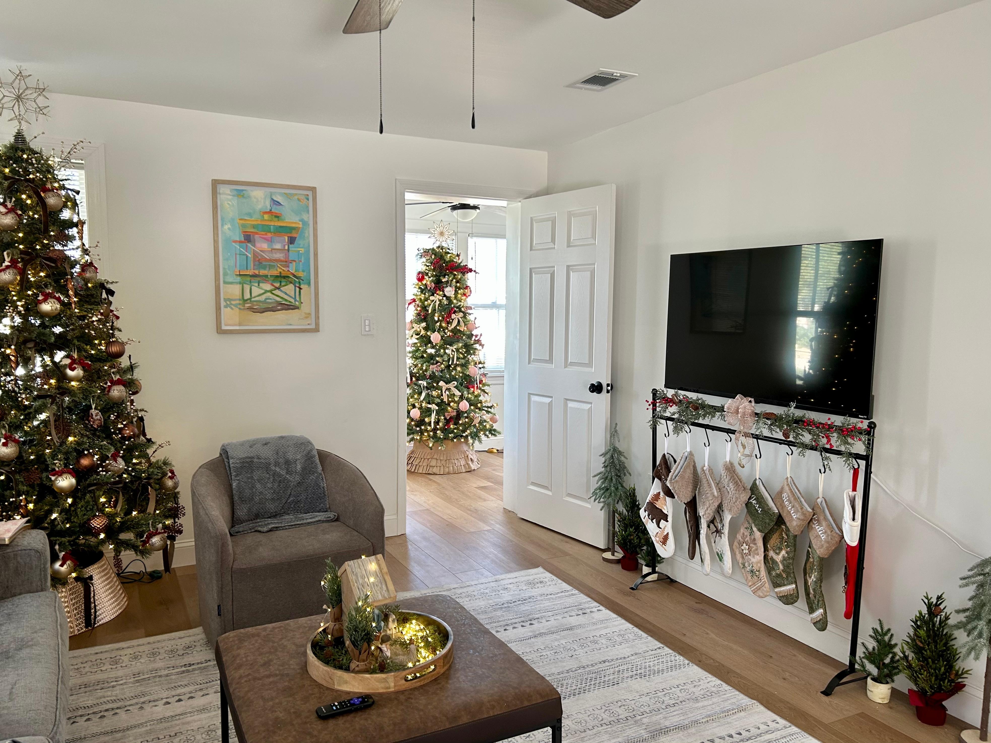 We decorated for Christmas since we were away from our home. We enjoyed this space very much, it felt like a home away from home 