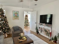We decorated for Christmas since we were away from our home. We enjoyed this space very much, it felt like a home away from home