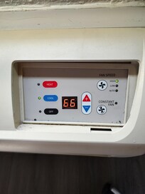 Thermostat on Air Conditioner, where we had it set. Never even came close