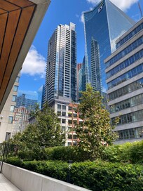A view from the pool. In the evenings, the lights of the buildings are amazing.