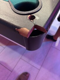 Pool table end