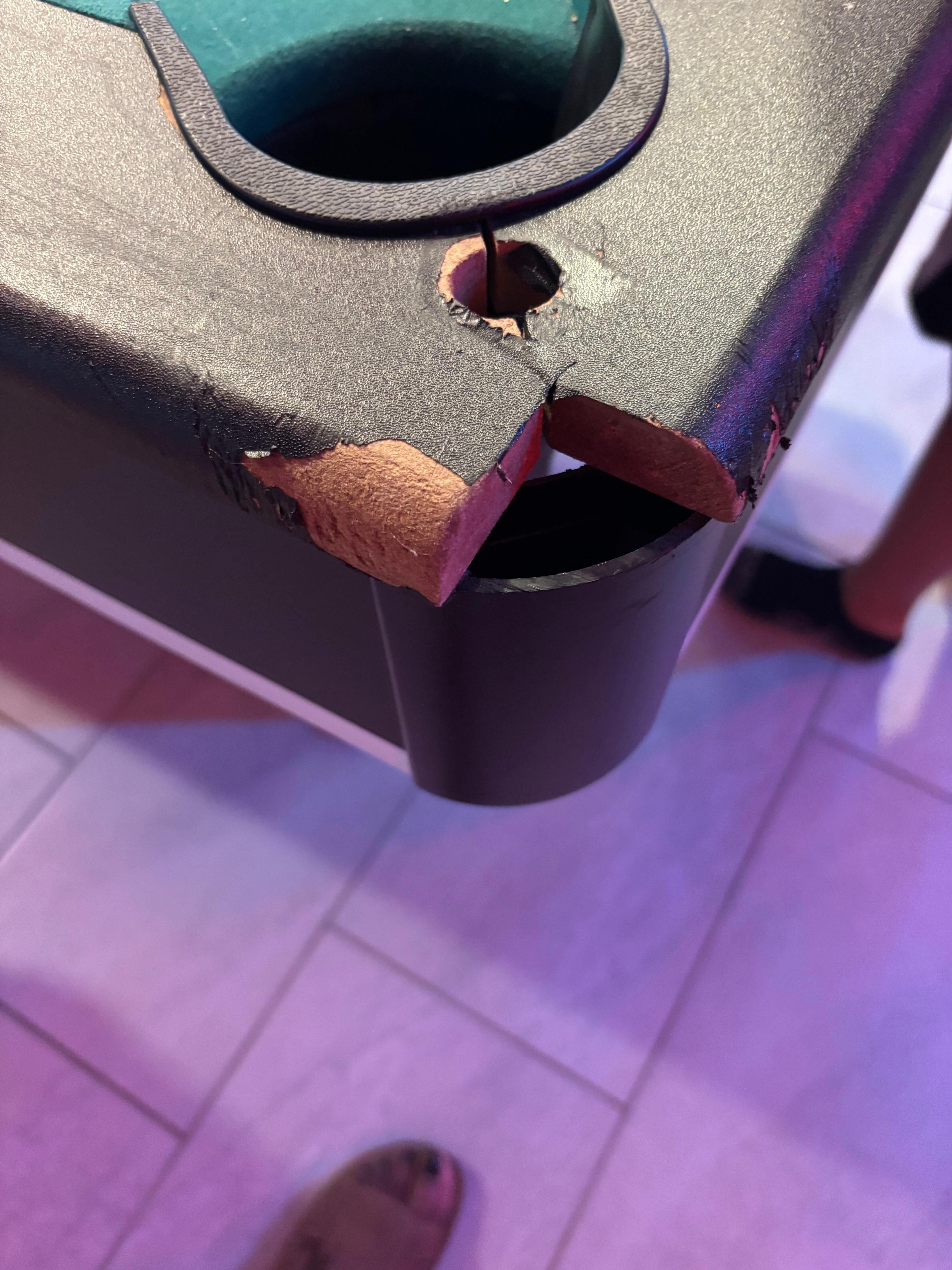 Pool table end