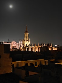 Evening view from roof top terrace.