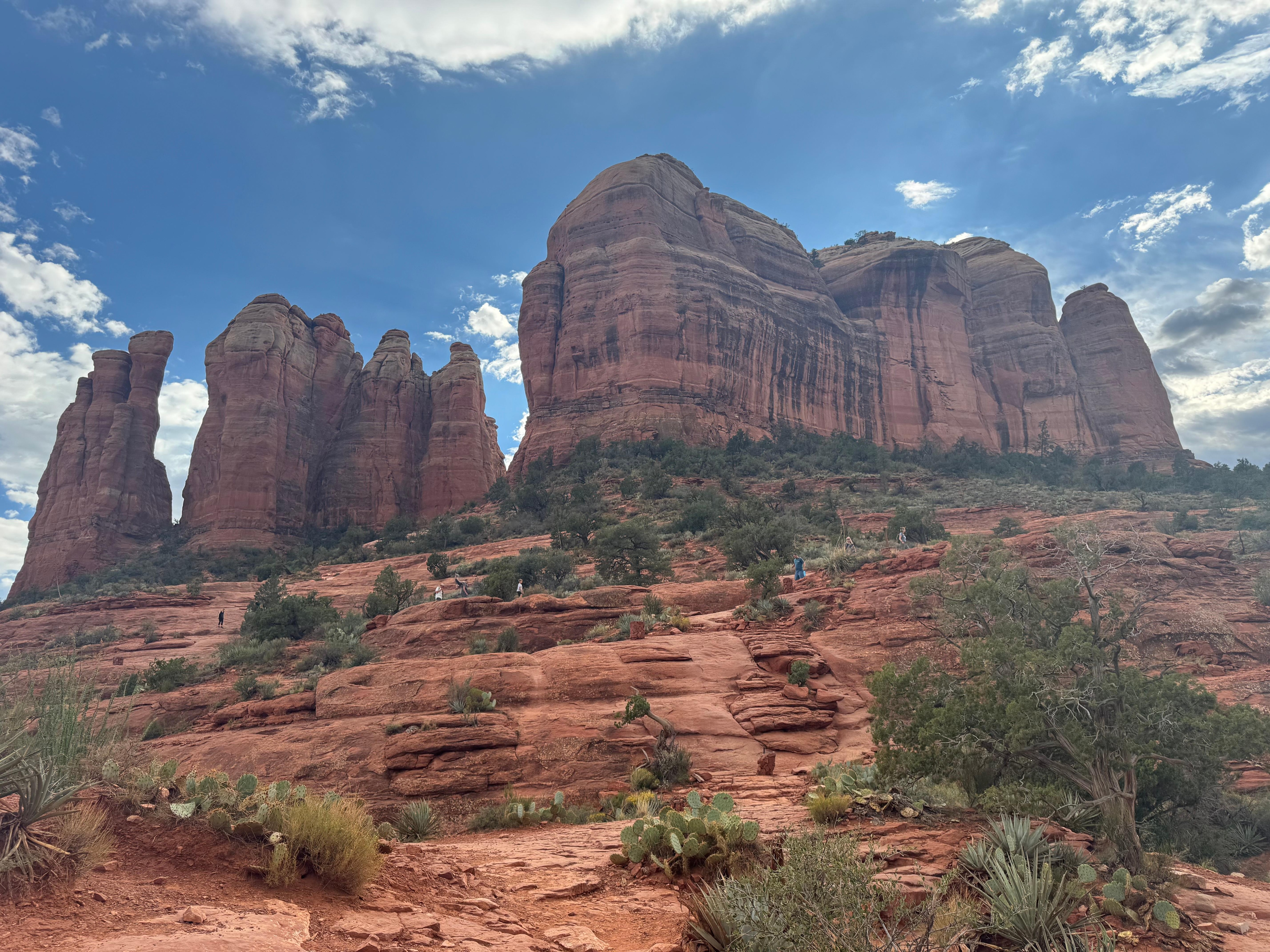Hiking up Cathedral Rock
