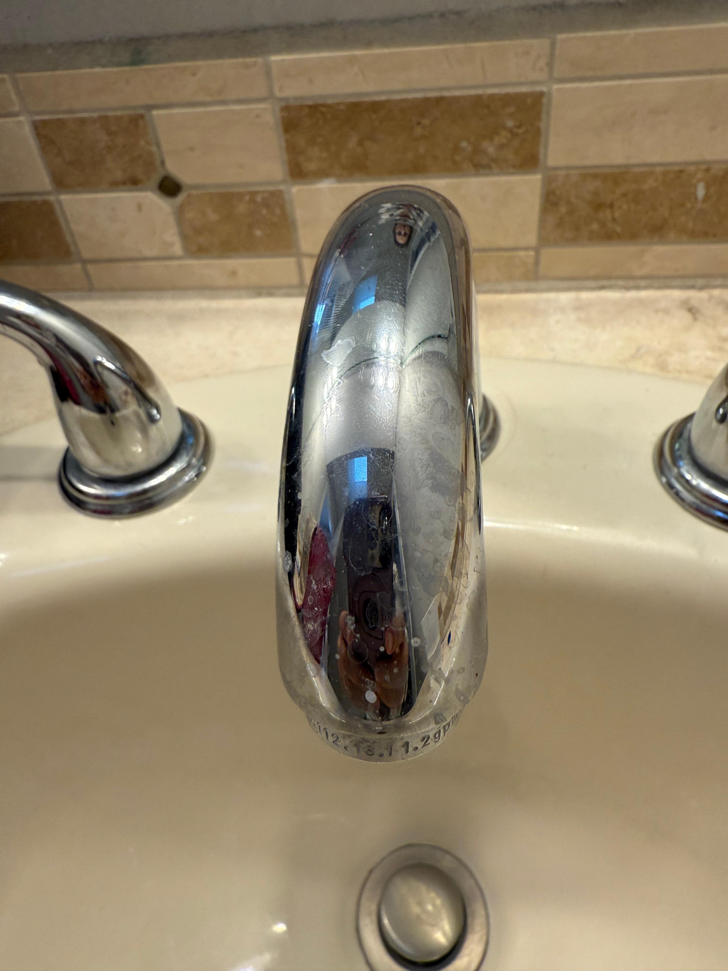 Faucets and mirrors had toothpaste spots. 