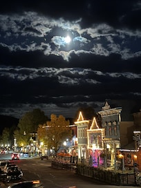 Elk Avenue moonrise.
