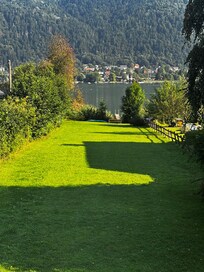 Der Ausblick vom Balkon morgens um 07:30 Uhr.