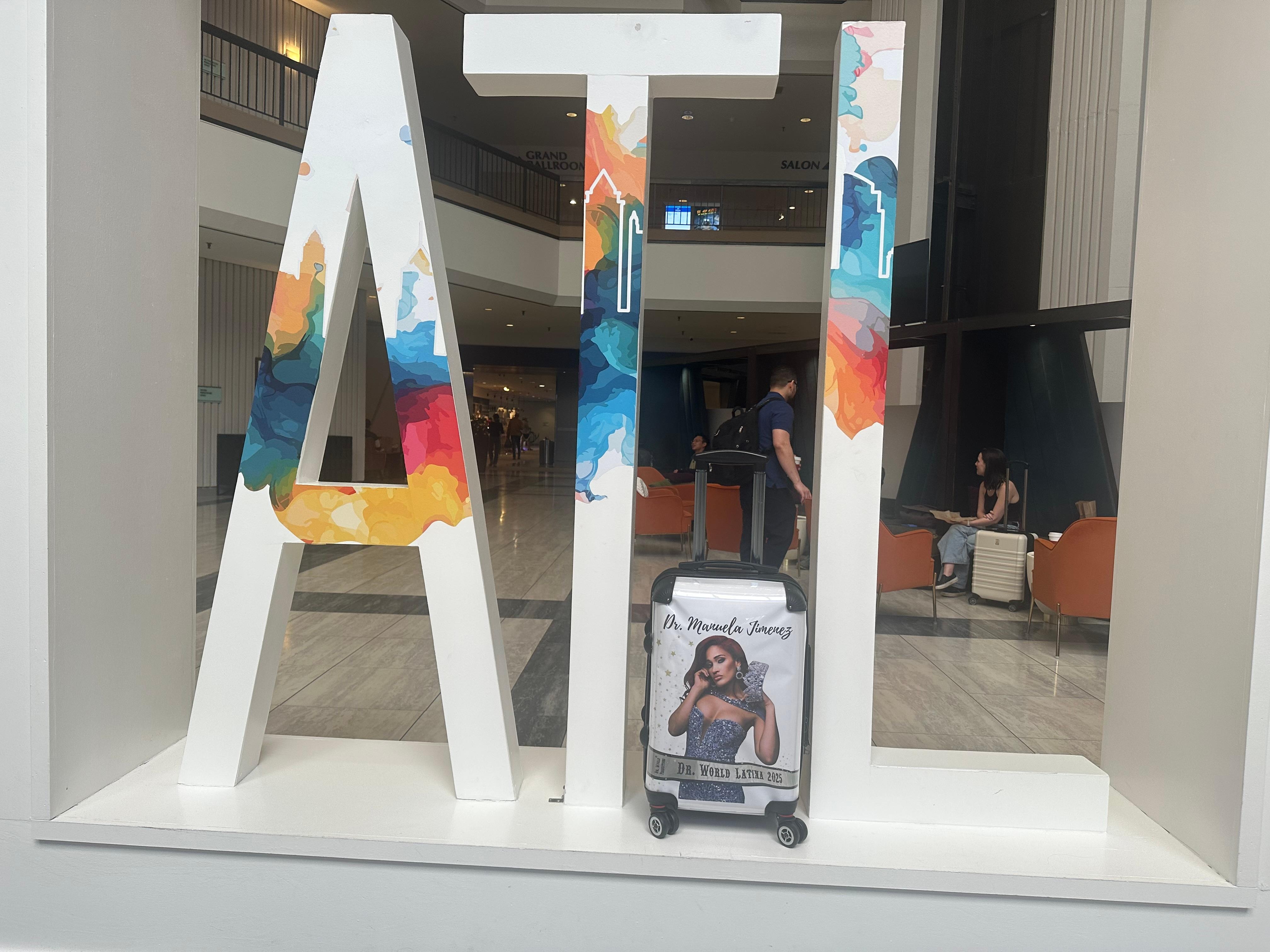 A photo of the decoration near the entrance of the main lobby close to one of the helpdesk