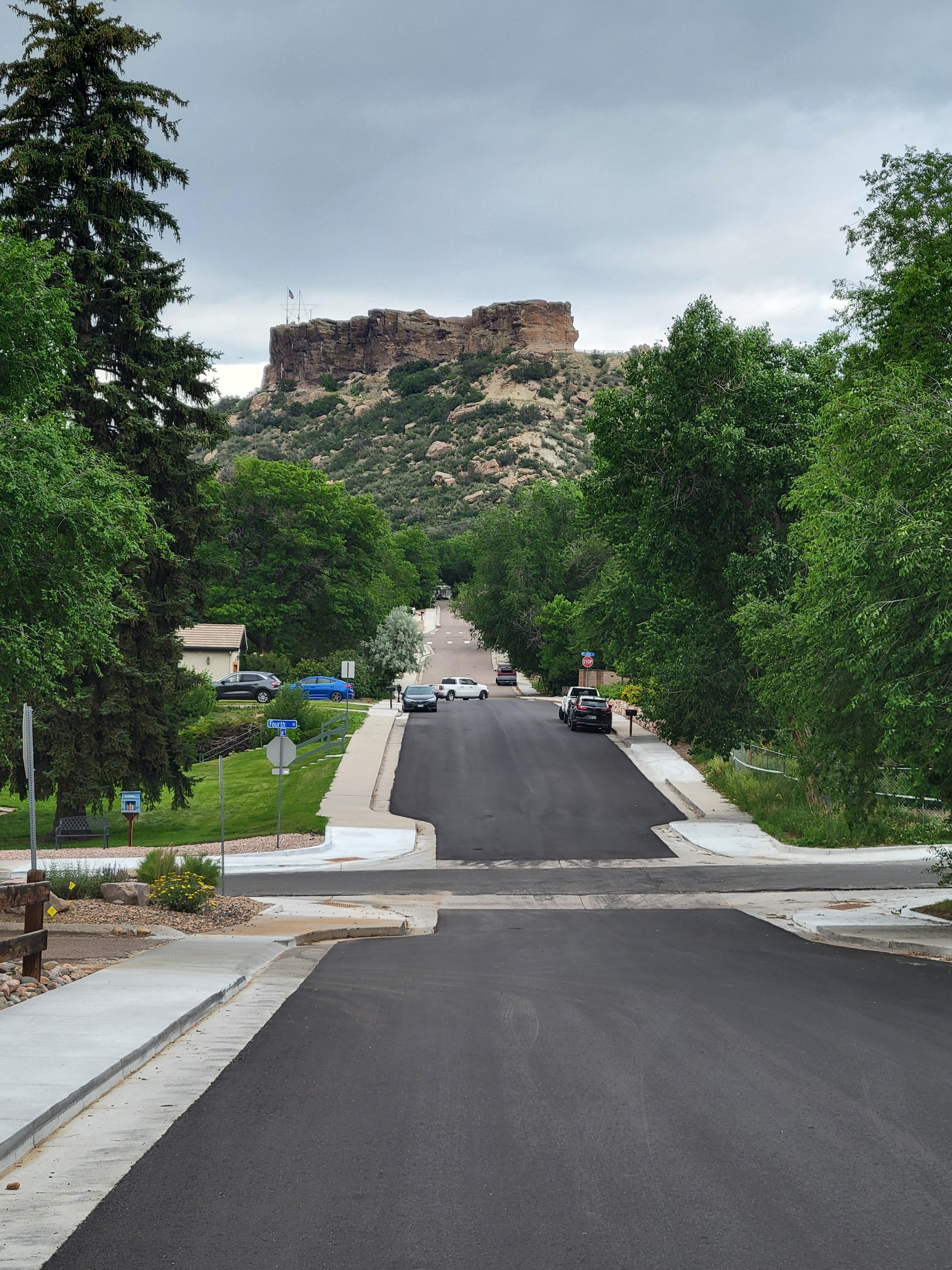 Castle Rock to the right as you step out front.