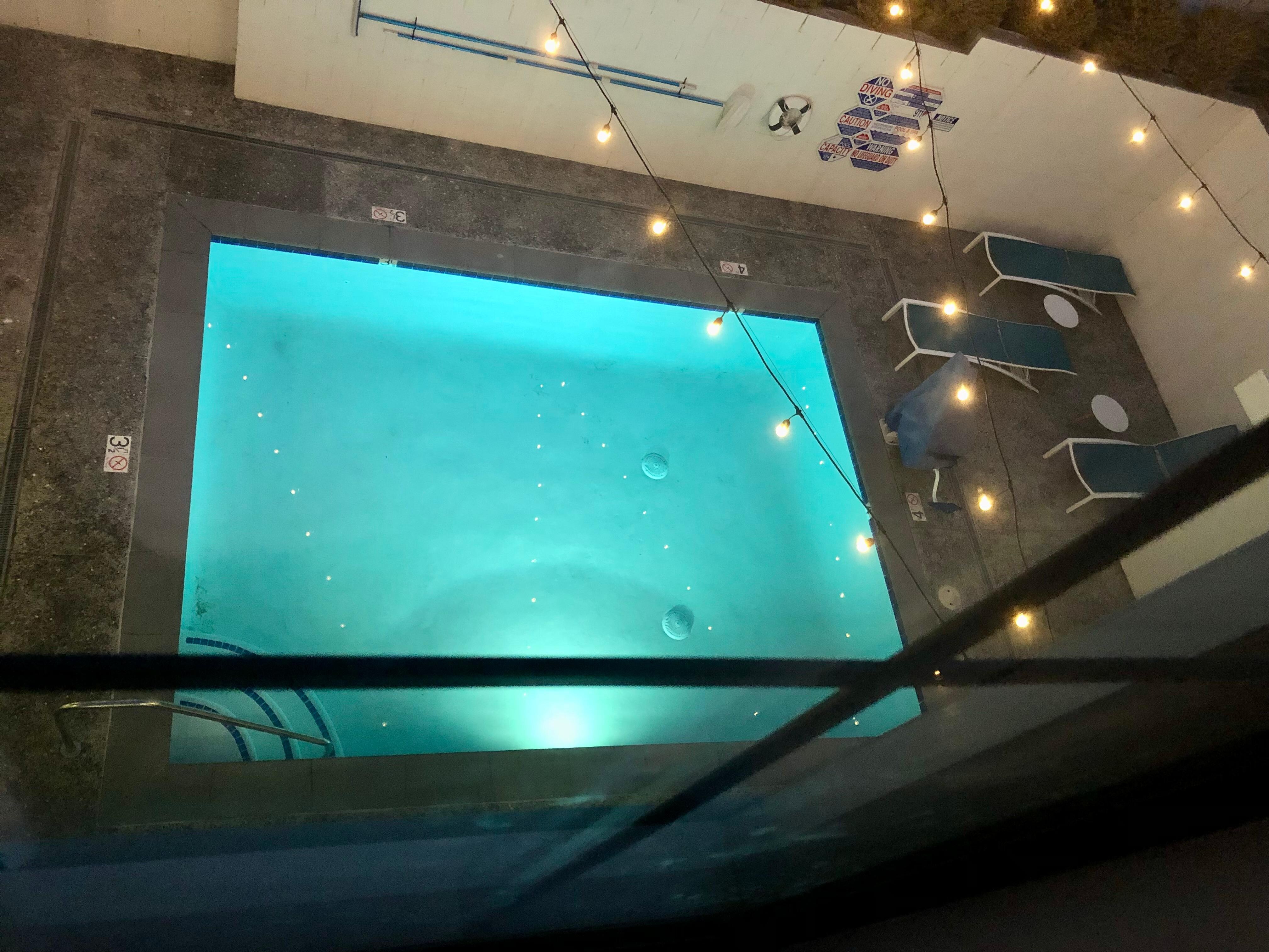 Pool view from the standard room.