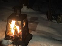 Coin paisible pour un petit feu de fin de soirée