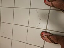 Cracked tile