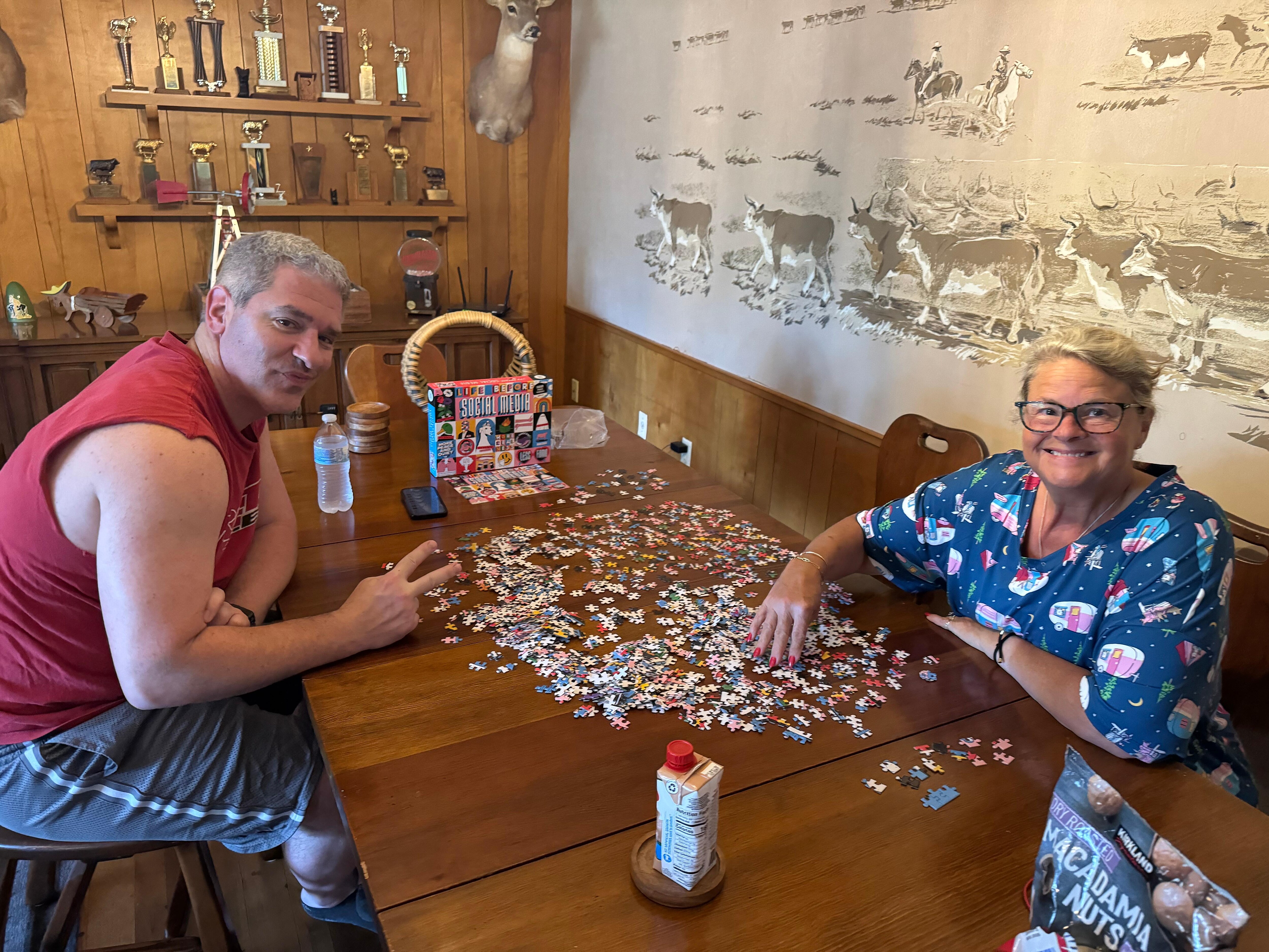 Great table for puzzles
