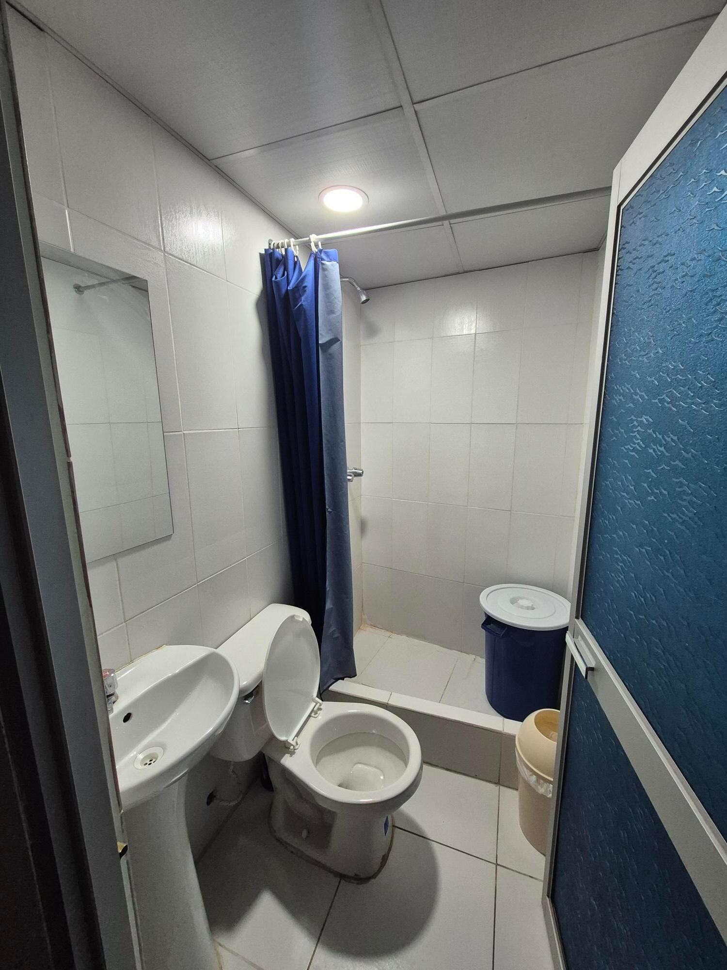 Bathroom. No heat in the room...