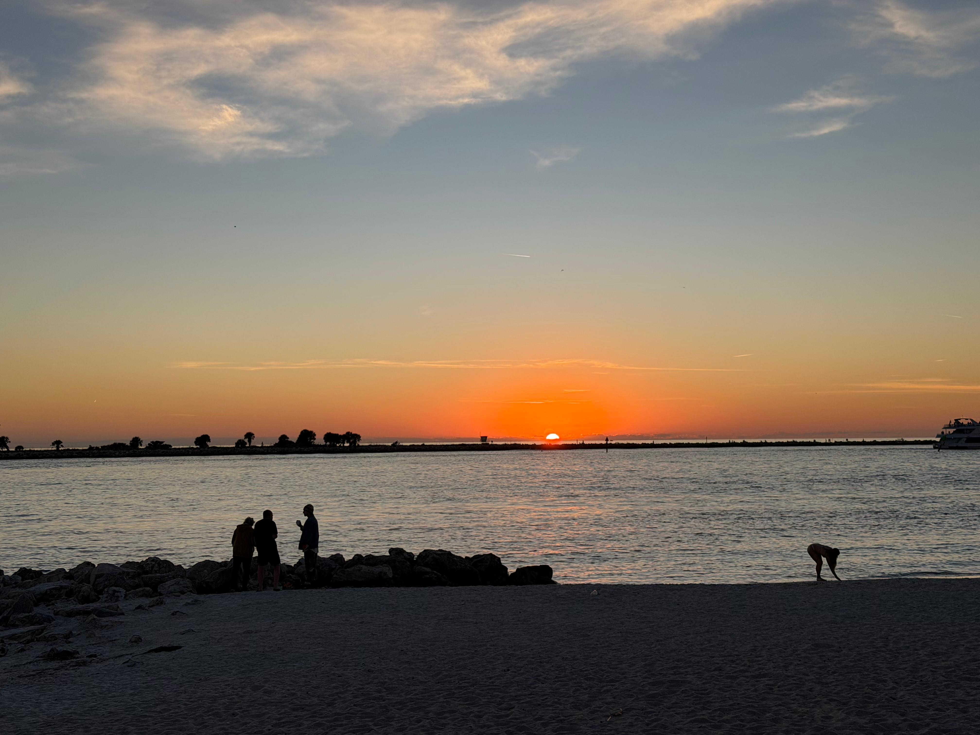 Sunset from the pool deck