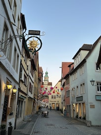 Street in front of hotel.