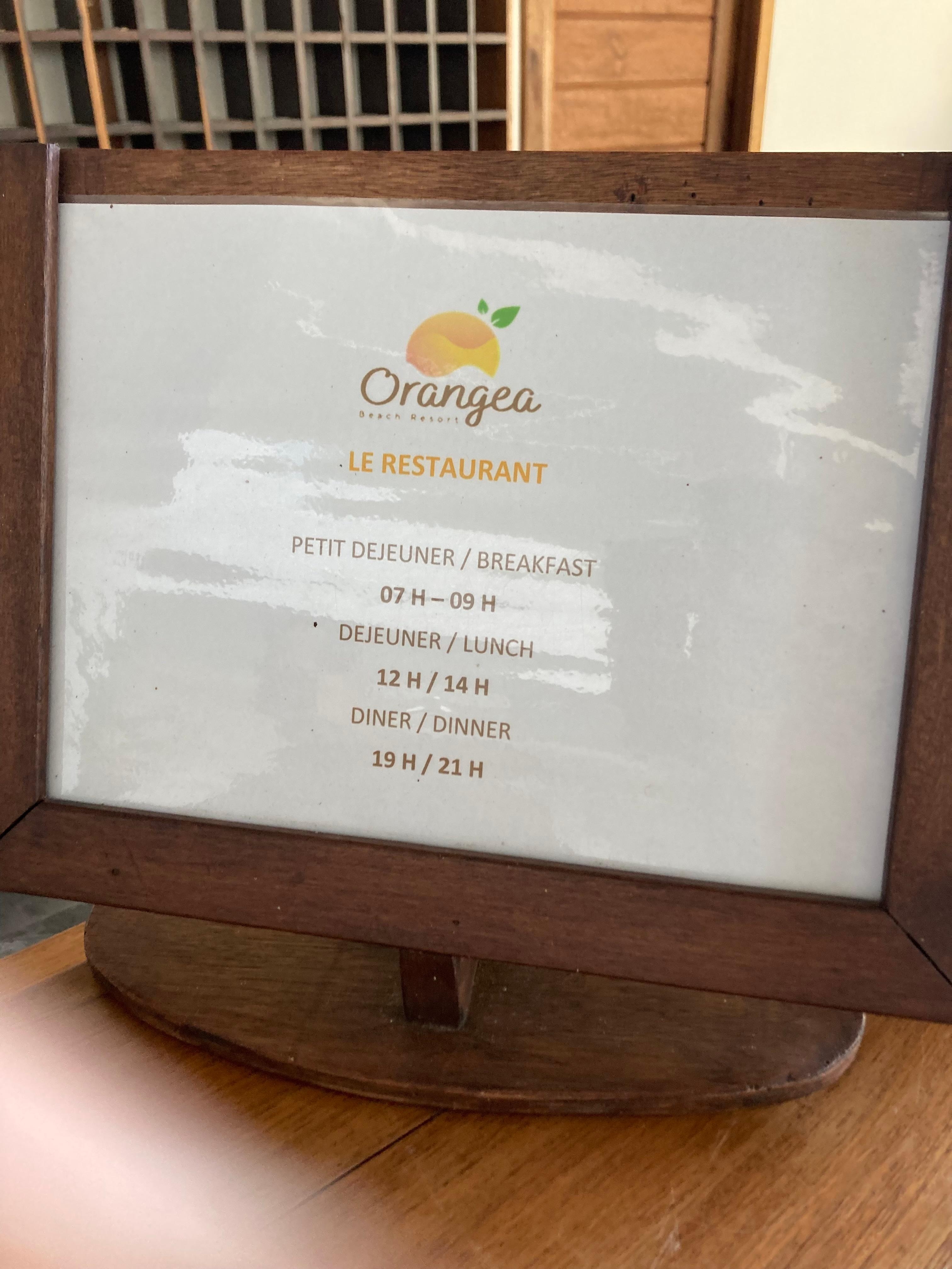 Horaires du petit déjeuner 