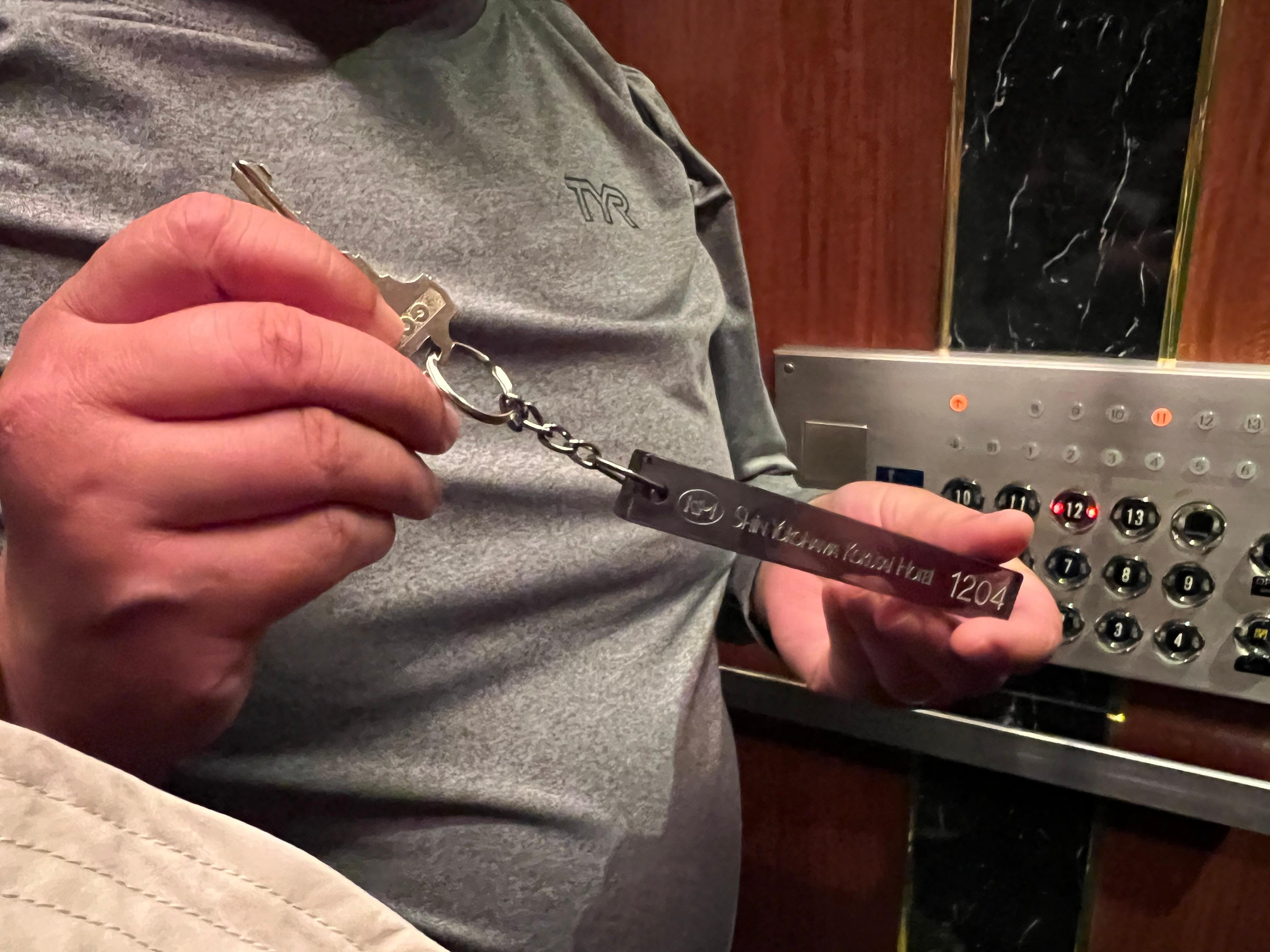 Actual key to the room. 