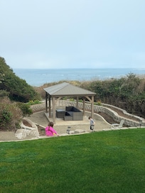 2 of our kiddos enjoying the beautiful outdoor gazebo area!