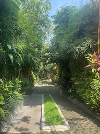 The walkway to get to the villas.