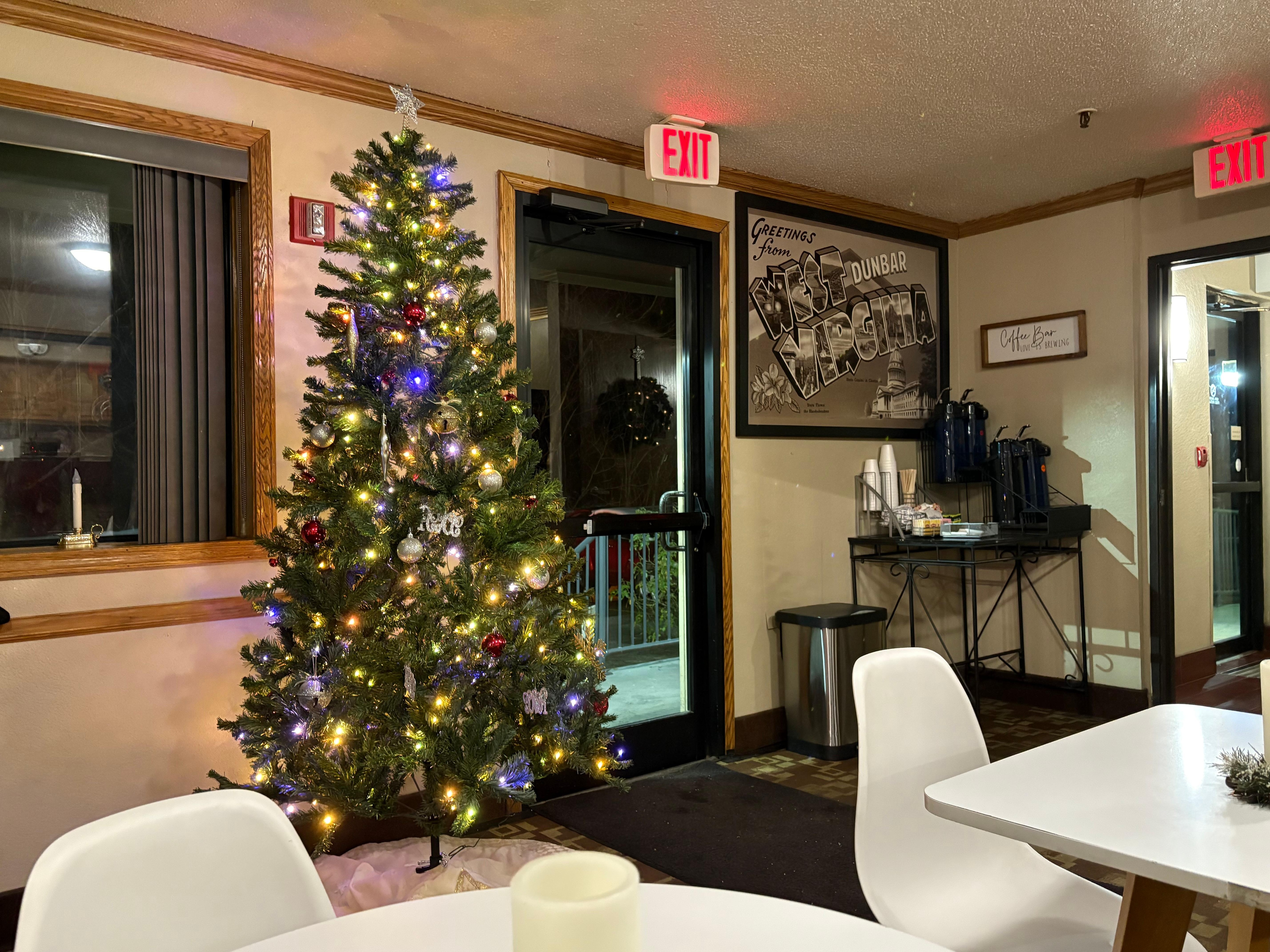 Festive holiday decorations. 