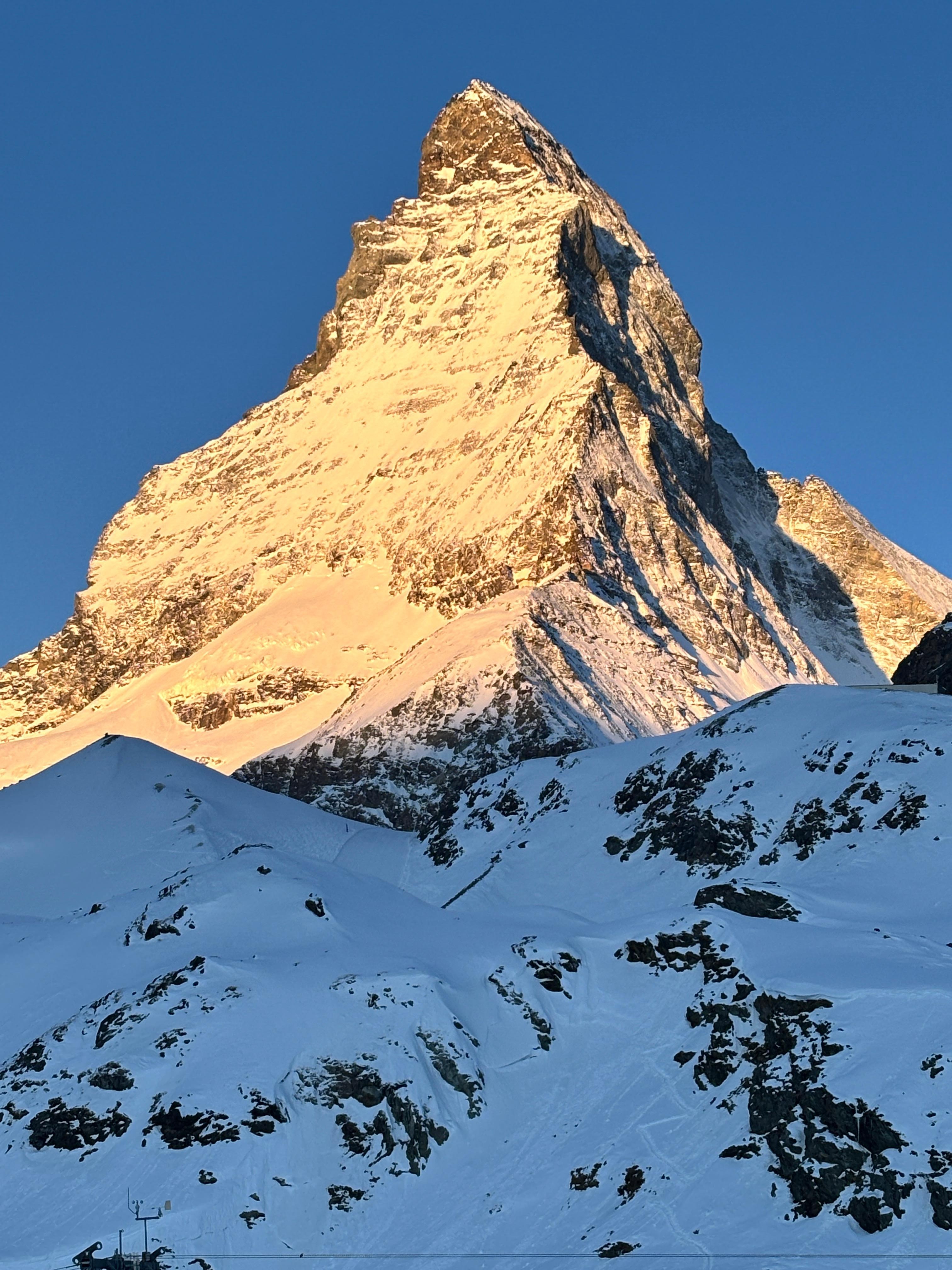 View of the Matterhorn at 6AM from my room
