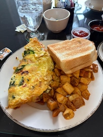 An omelette we bought at the hotel. It was delicious.