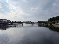 This is the view from the hotel’s waking path along the river.