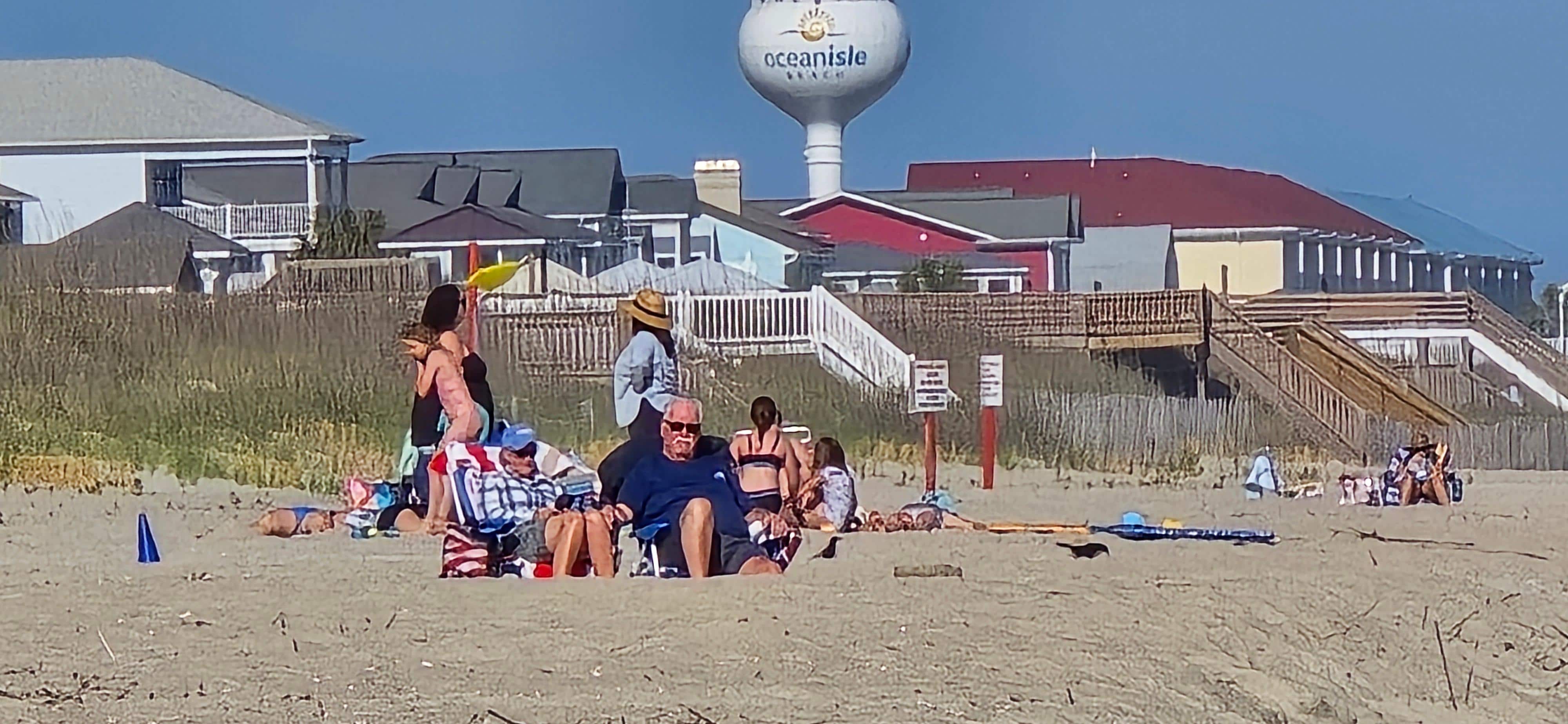 View from below the private walkway to the beach 