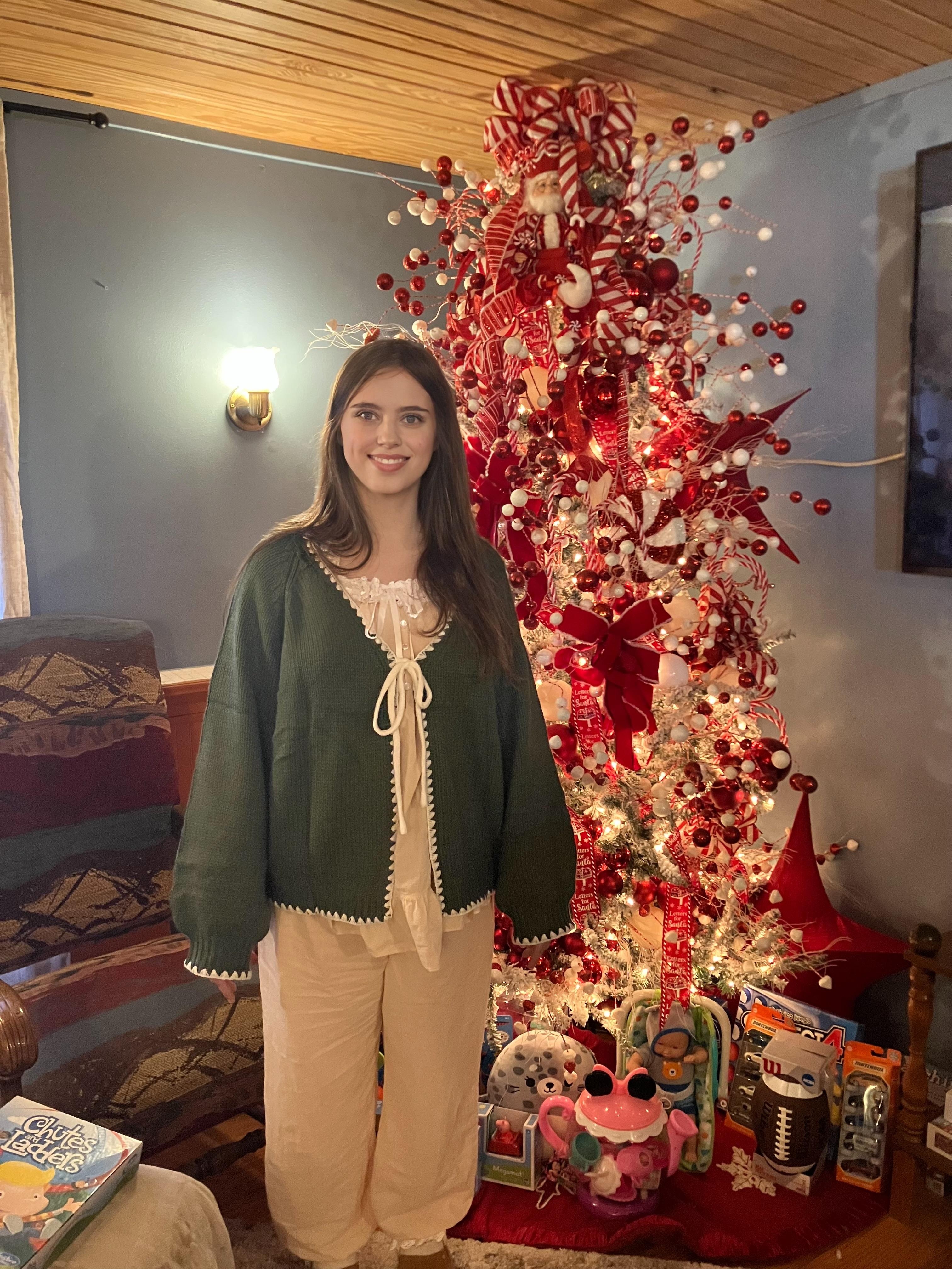 Christmas tree in  Croft B&B relaxing recreation room!