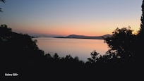 Panorama dal balcone della camera, vista mare parziale