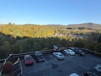 Stunning morning view from covered balcony