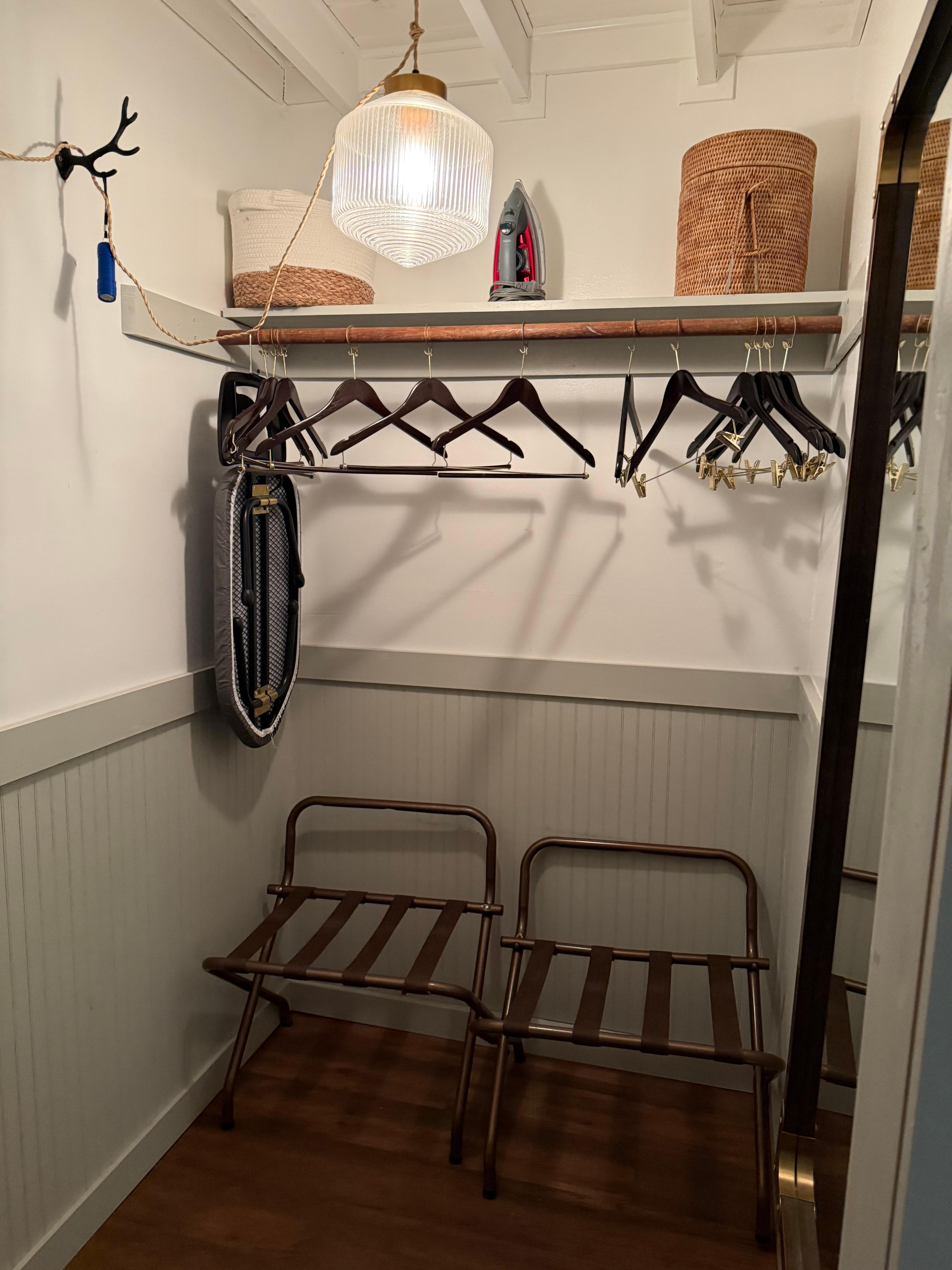 Quaint and spacious closet.