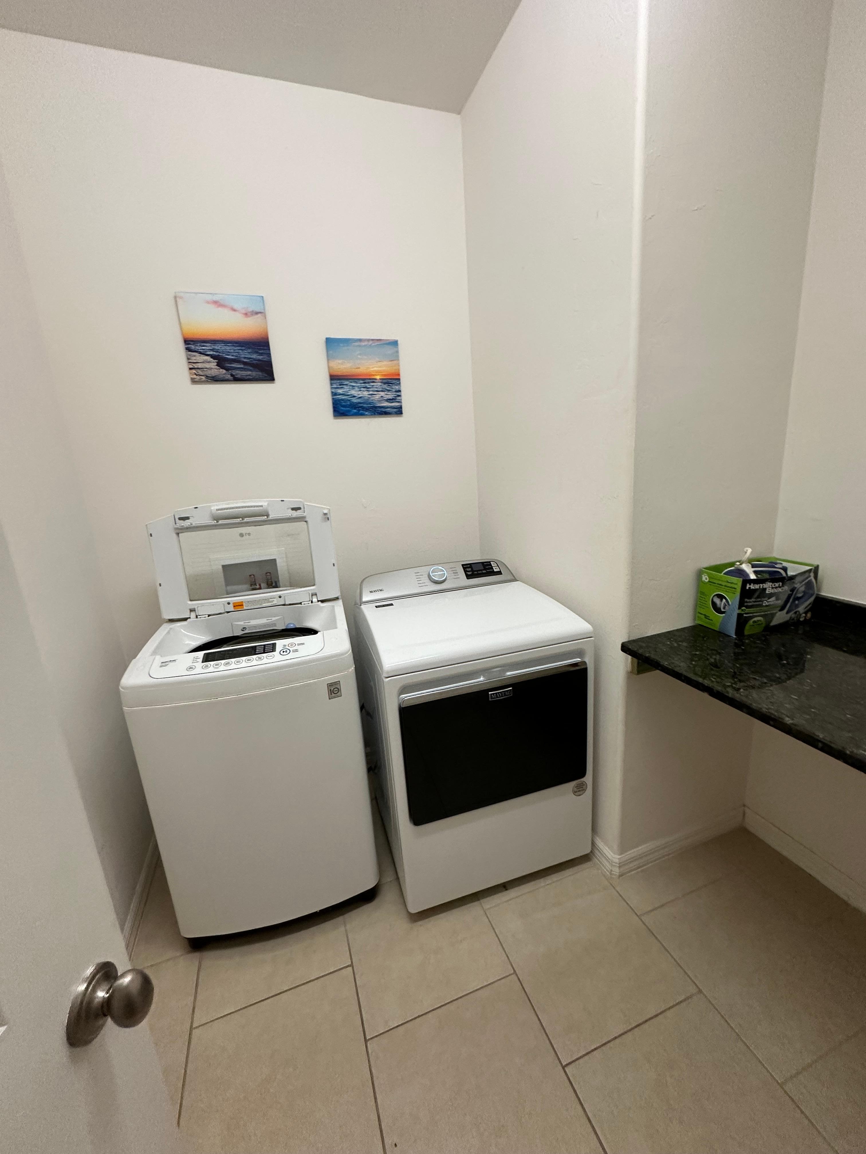 Family size washer and dryer 