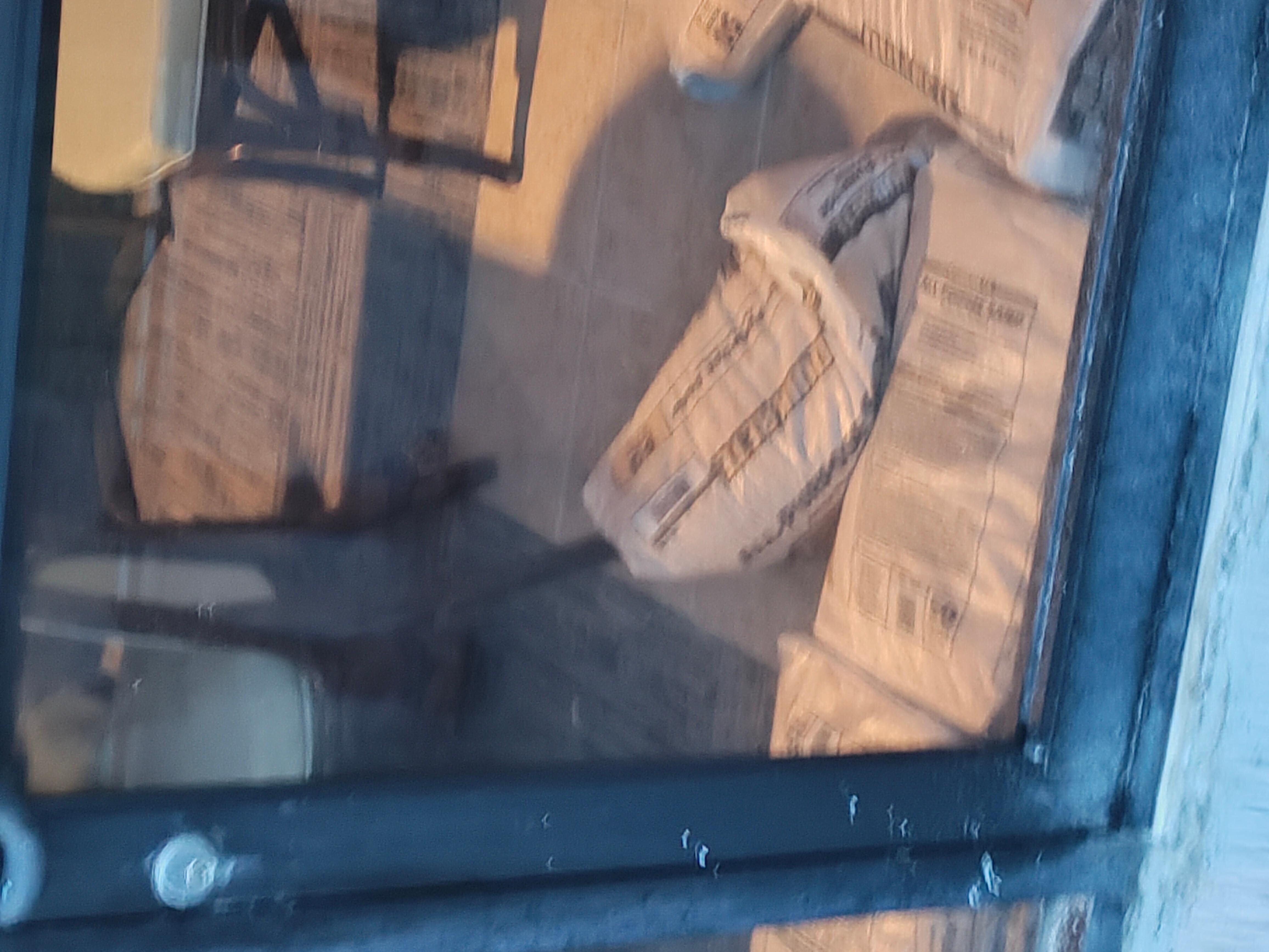 Concrete bags in the restaurant so that's been closed for sometime
