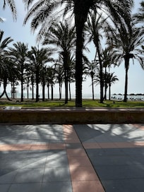 Walking in Torremolinos along the beach