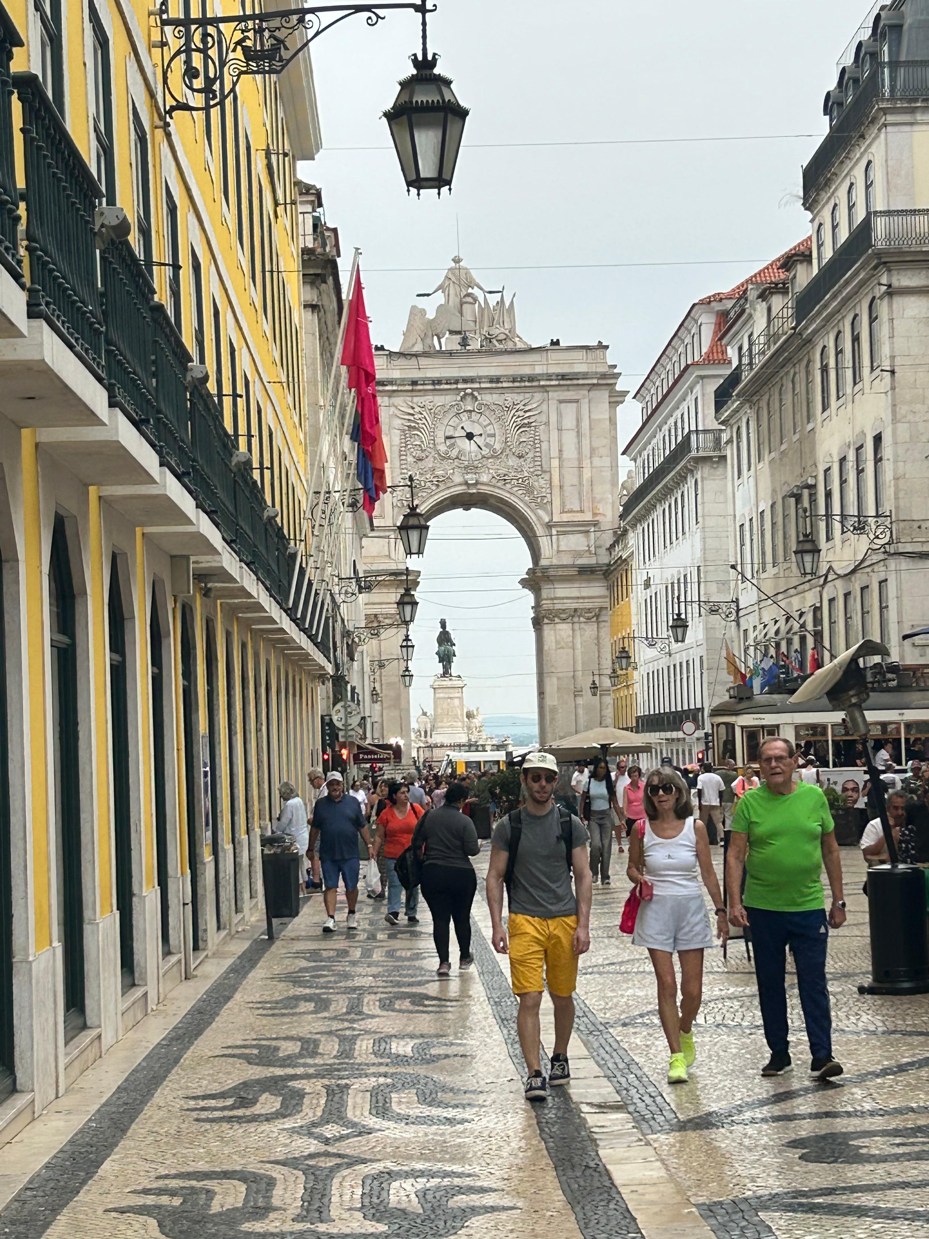 View down the street from our hotel 