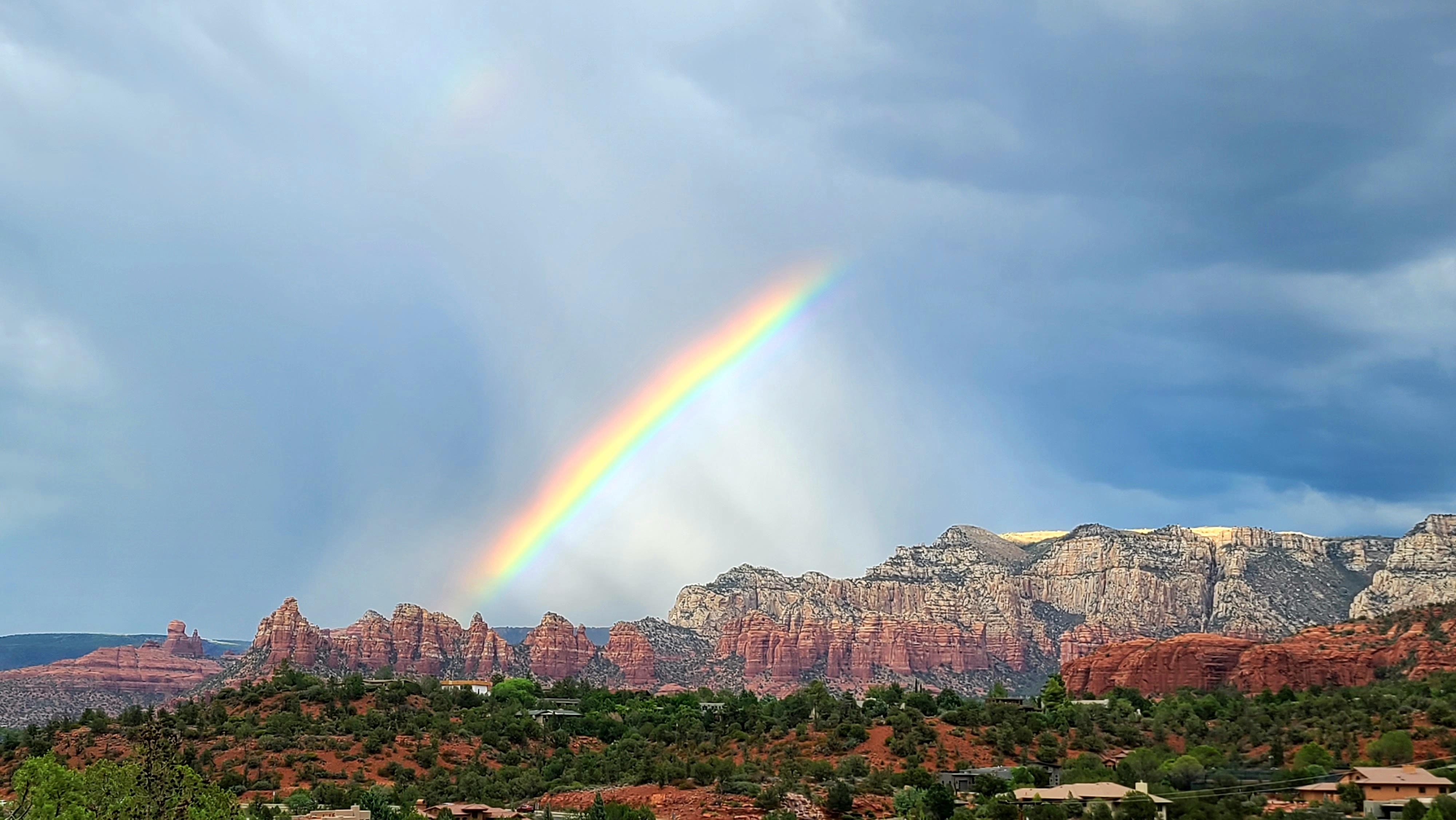 Rainbow right after a storm came through. 