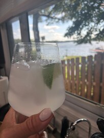 Relaxing on the deck!