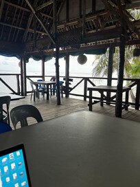 lovely area for sunset dinners which were the best we had in all out fale stays, with a great little bar there as well!