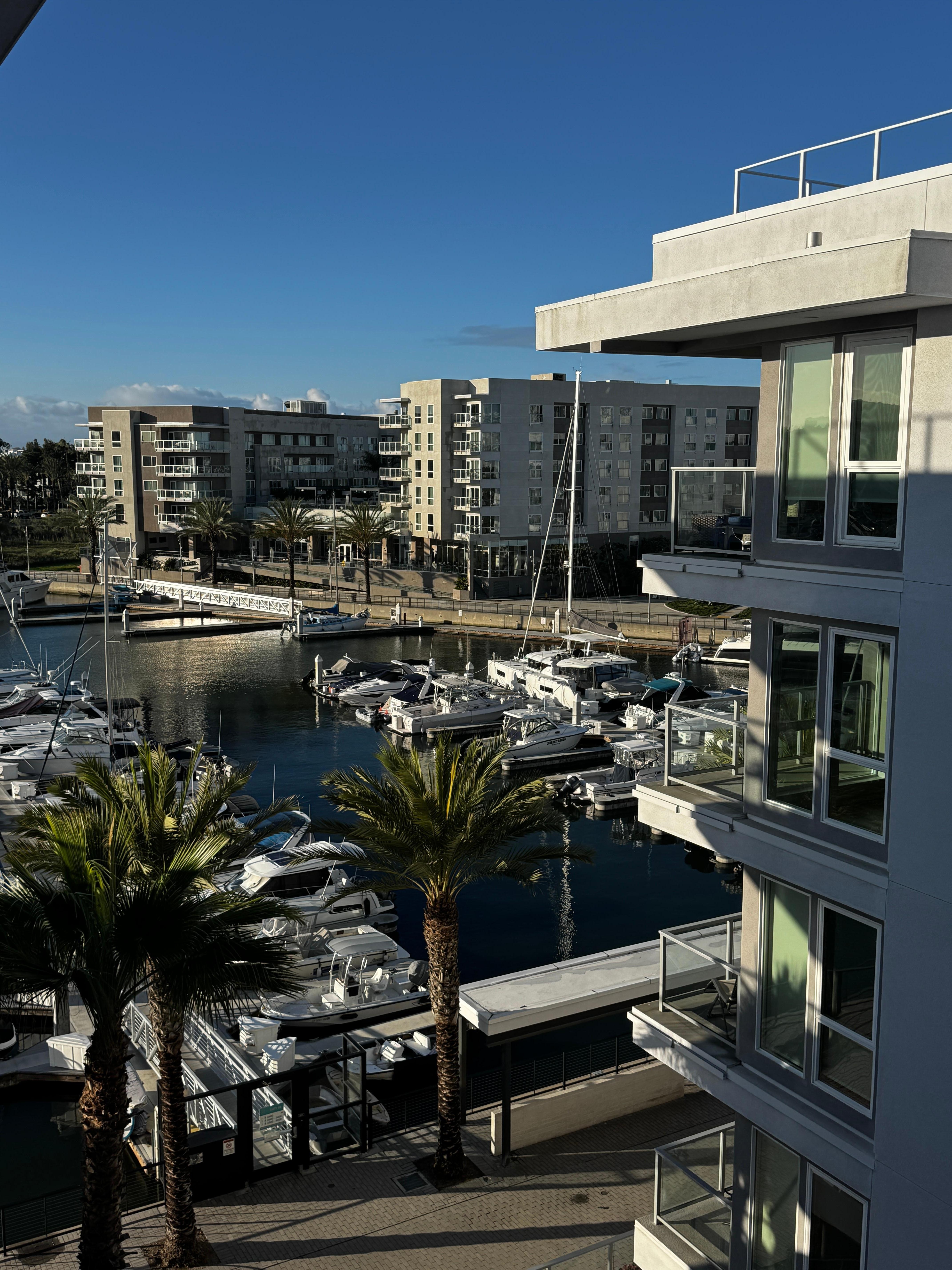 The view from the balcony off the living room