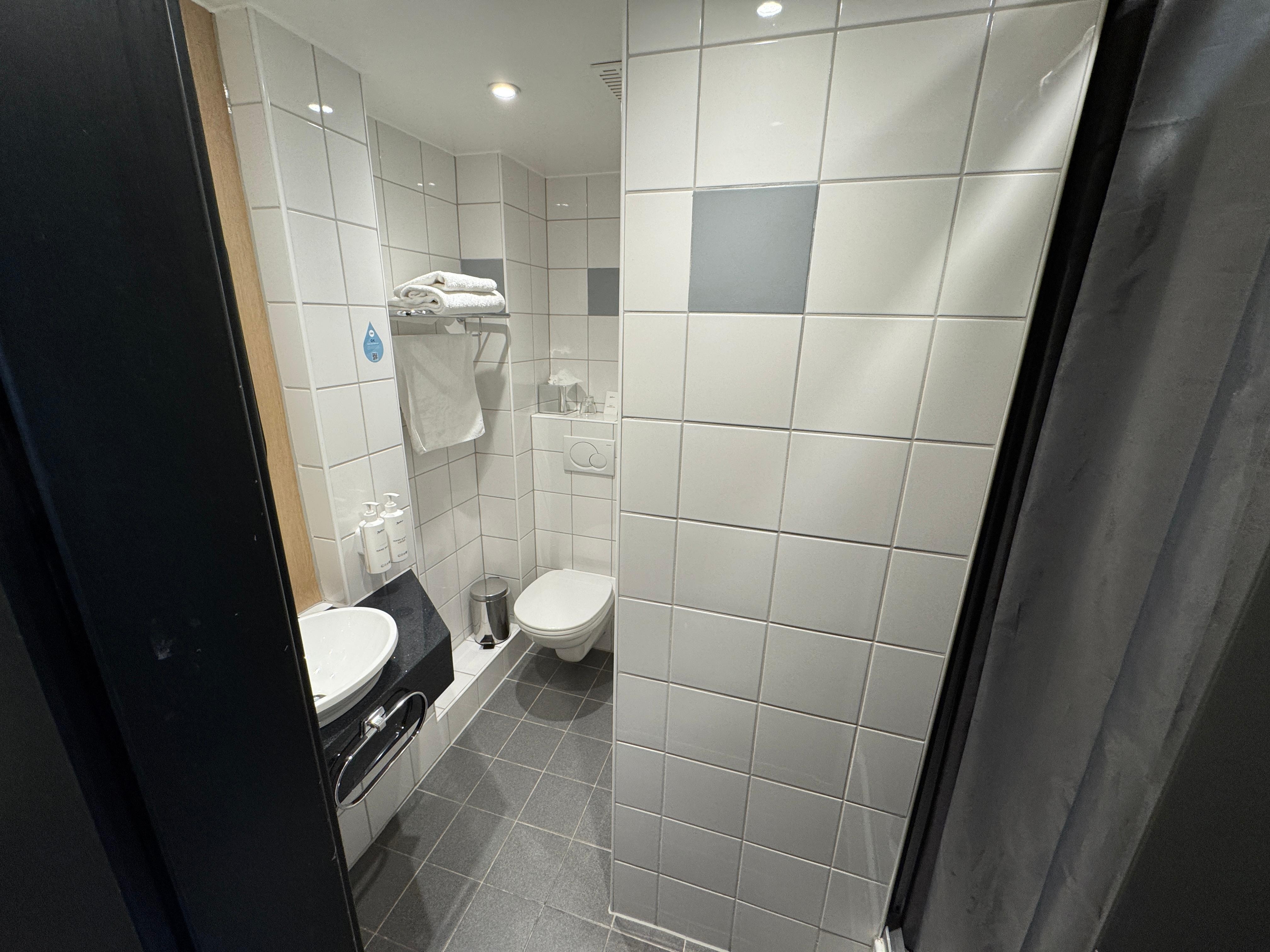 Bathroom area.  Shower is to the right.