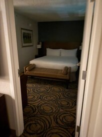 Bed room separate from the living area.
