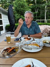 Dinner on the deck.