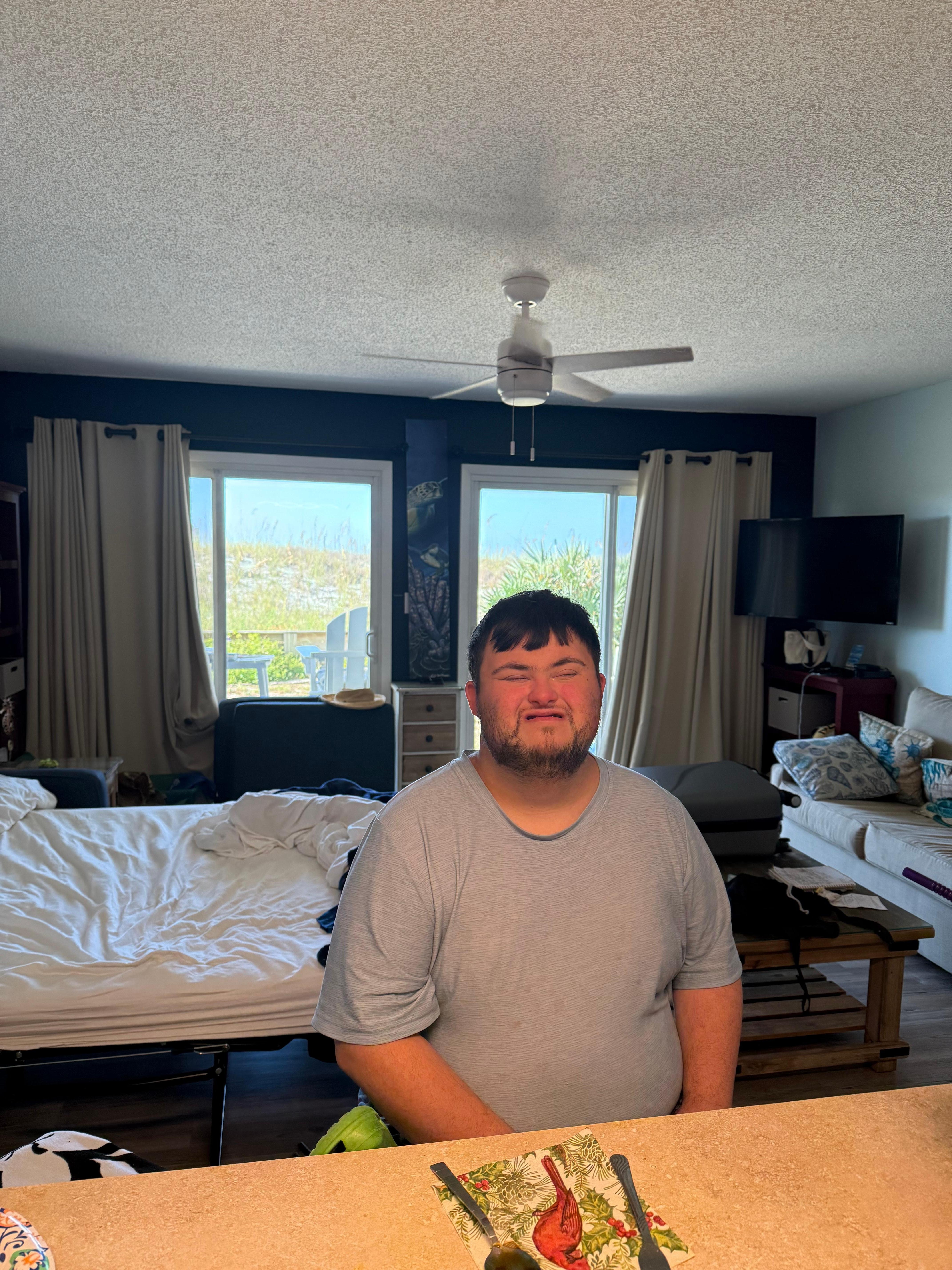 View from kitchen where everything you need and might want is there. 